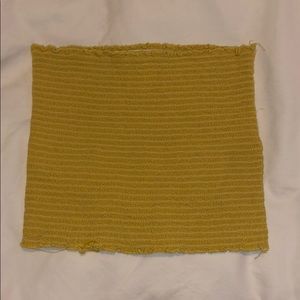 Yellow tube top from Brandy Melville